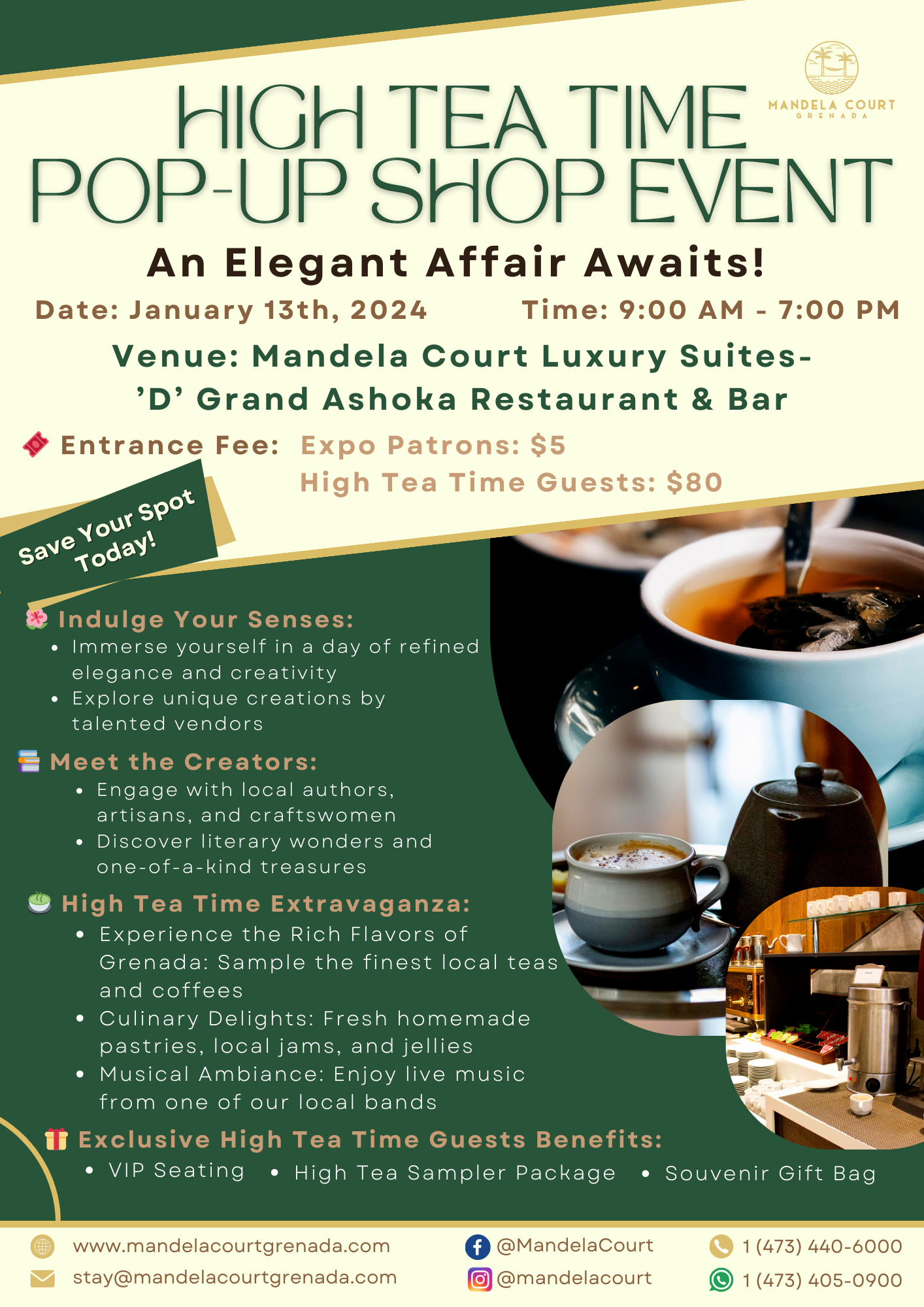 High Tea Time at Mandela Court Luxury Suites